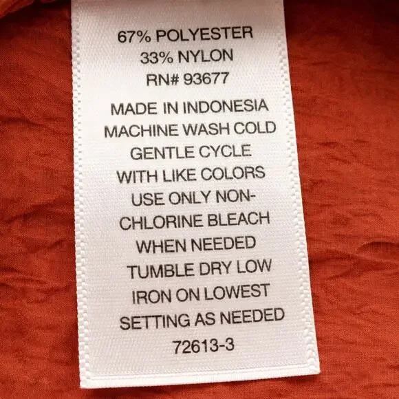 a.n.a Burnt Orange Crinkled Blouse NWT Size XL |Chic Office Boho Style Flowy Top - Picture 8 of 10